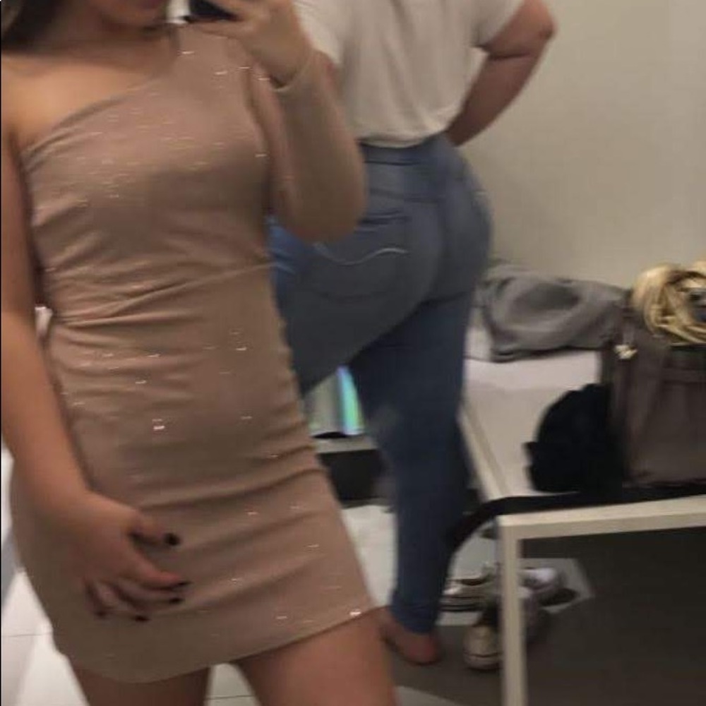 NWT Charlotte Russe Sparkly One Shoulder Dress